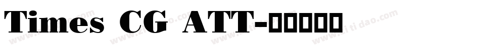 Times CG ATT字体转换